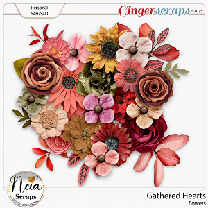 Gathered Hearts - Flowers - by Neia Scraps