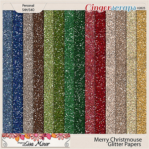 Merry Christmouse Glitter Papers from Designs by Lisa Minor Merry Christmouse Glitter Papers from Designs by Lisa Minor
