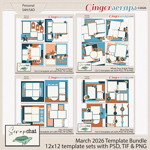 March 2026 Template Bundle by ScrapChat Designs
