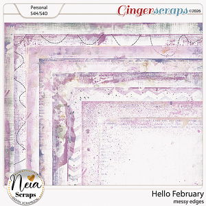 Hello February - Messy Edges - by Neia Scraps