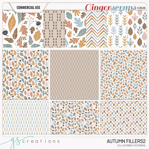 Autumn Fillers2 Patterns (CU) by GS Creations