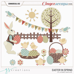 Easter in Spring Layered Templates (CU) by GS Creations