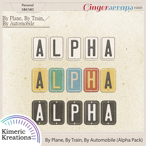 By Plane By Train By Automobile Alpha Pack by Kimeric Kreations