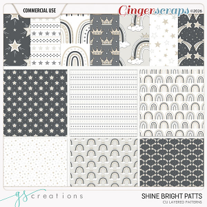 Shine Bright Layered Patterns (CU) by GS Creations