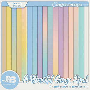 A Beautiful Story: April Ombré Papers & Cardstocks by JB Studio
