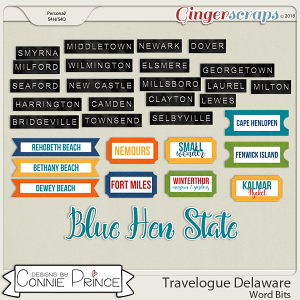 Travelogue Delaware - Word Bits by Connie Prince