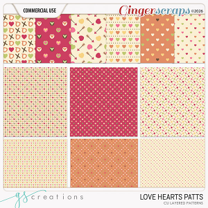 Love Heart Patterns (CU) by GS Creations