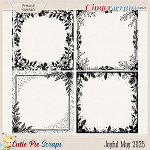 Joyful May 2025 Page Borders