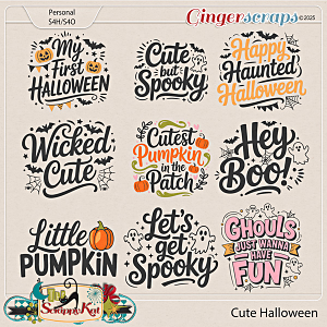 Cute Halloween Word Art by The Scrappy Kat