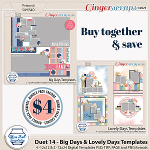 Duet 14 - Big Days & Lovely Days Templates by Miss Fish