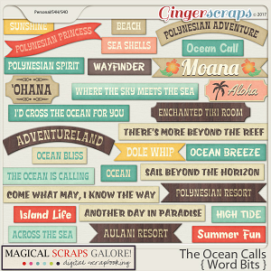 The Ocean Calls (word bits)