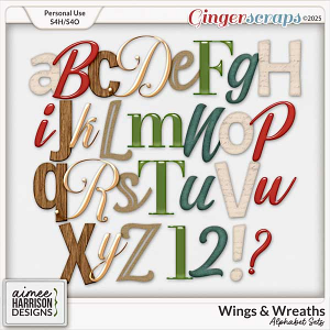 Wings & Wreaths Alphabet Sets by Aimee Harrison