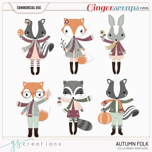 Autumn Folk Layered Templates (CU) by GS Creations