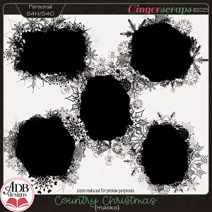 Country Christmas Masks by ADB Designs Country Christmas Masks by ADB Designs