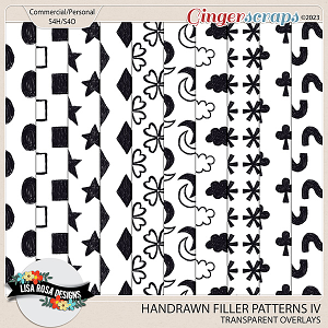 Handrawn Filler Patterns IV - CU/PU Overlays by Lisa Rosa Designs