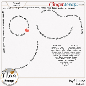 Joyful June - Text Path - by Neia Scraps