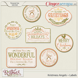 Kristmess Angels Holiday Labels