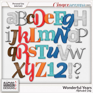 Wonderful Years Alphabet Sets by Aimee Harrison
