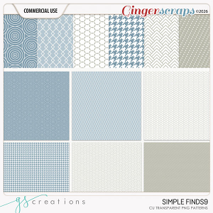 Simple Finds 09 Patterns (CU) by GS Creations
