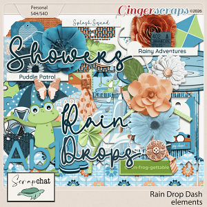 Rain Drop Dash Elements by ScrapChat Designs