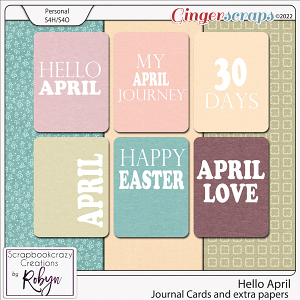 Hello April Pocket Cards by Scrapbookcrazy Creations