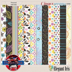 Elegant Iris Patterned Papers by The Brit Chick