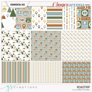 Road Trip Layered Patterns (CU) by GS Creations