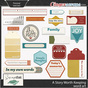 A Story Worth Keeping Word Art by ScrapChat Designs