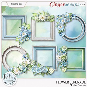 Flower Serenade Cluster Frames by Ilonka's Designs 