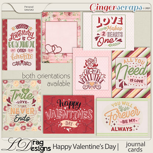 Valentine's Day: Journal Cards by LDragDesigns