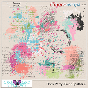 Flock Party {Paint Spatters} by Triple J Designs