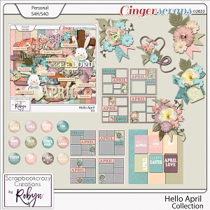 Hello April Collection by Scrapbookcrazy Creations