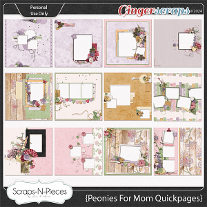Peonies For Mom Quickpages by Scraps N Pieces