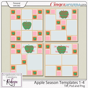 Apple Season Template 01-04 by Scrapbookcrazy Creations