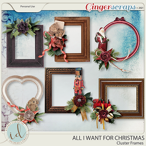 All I Want For Christmas Cluster Frames by Ilonka's Designs