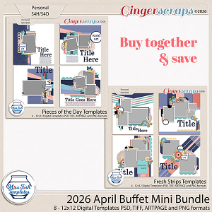 2026 April Buffet Templates Mini Bundle by Miss Fish