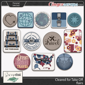 Cleared for Take off Flairs by ScrapChat Designs