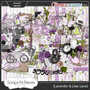 Lavender and Lilac Lane Bundled Kit by Scraps N Pieces