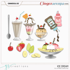 Ice Cream Layered Templates (CU) by GS Creations