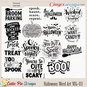Halloween Word Art VOL-03