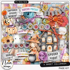A Sweet Halloween - Page Kit - by Neia Scraps