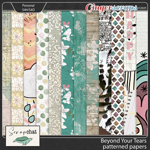 Beyond Your Tears Patterned Papers by ScrapChat Designs