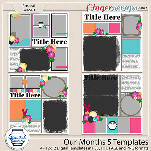 Our Months 5 Templates by Miss Fish