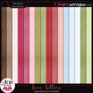Love Letters Solid Papers by ADB Designs