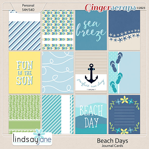Beach Days Journal Cards by Lindsay Jane