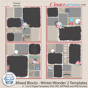 Mixed Blocks - Winter Wonder 2 Templates by Miss Fish 