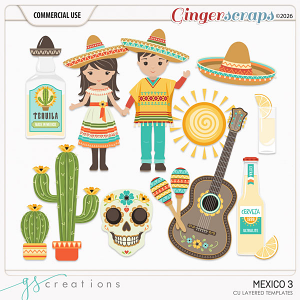 Mexico 3 Layered Templates (CU) by GS Creations