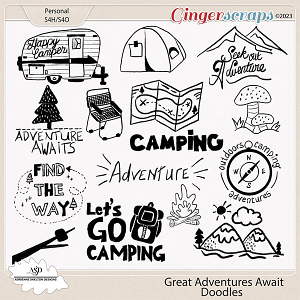 Great Adventures Await Doodles- By Adrienne Skelton Design 