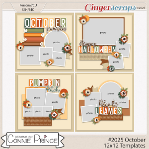 #2025 October -  12x12 Templates (CU Ok) by Connie Prince