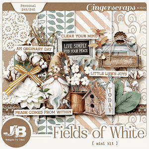 Fields of White Mini Kit by JB Studio